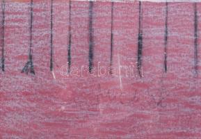 Misch Ádám (1935-1995): Komplett (cím nélkül), 1982. Vegyes technika, kollázs, papír, jelezve középe...