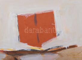 Misch Ádám (1935-1995): Eleinte így, 1983. Vegyes technika, kollázs, papír, jelezve középen lent. Há...