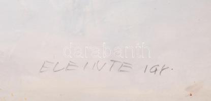 Misch Ádám (1935-1995): Eleinte így, 1983. Vegyes technika, kollázs, papír, jelezve középen lent. Há...