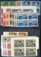 11 klf sor az 1950-es évekből négyestömbökben, 3 stecklapon