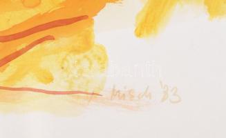 Misch Ádám (1935-1995): Kori ősség, 1983. Vegyes technika, papír, jelezve középen lent. Hátoldalán M...