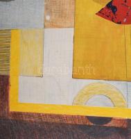 Misch Ádám (1935-1995): Győr, 1976. Vegyes technika, kollázs, papír, jelezve jobbra lent, hátoldalán...