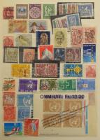 Svájc főleg bélyegzett tétel régiekkel, sok képessel, 8 lapos A4-es berakóban