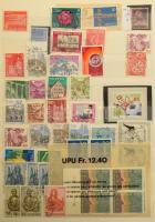 Svájc főleg bélyegzett tétel régiekkel, sok képessel, 8 lapos A4-es berakóban