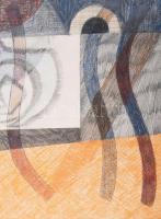 Misch Ádám (1935-1995): Osztások (cím nélkül), 1976. Ceruza, papír, jelezve jobbra lent. Hátoldalán ...