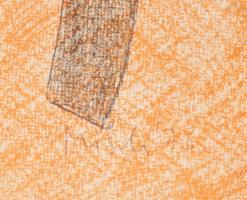 Misch Ádám (1935-1995): Osztások (cím nélkül), 1976. Ceruza, papír, jelezve jobbra lent. Hátoldalán ...