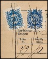 1874 Távirat feladási nyomtatvány 25kr + 50kr kőnyomatos távírda bélyegekkel Magyaróvárról Bruckba, ...