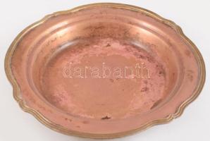 Régi réz kínáló, d: 28 cm