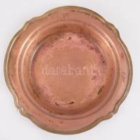 Régi réz kínáló, d: 28 cm