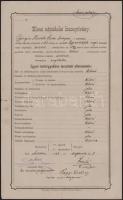 1888 Salacz Gyula, Arad polgármestere, képviselő által aláírt bizonyítvány