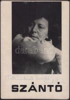 1970 Szántó Piroska, Szabó Magda író, Vas István által aláírt kiállítási meghívó