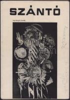 1970 Szántó Piroska, Szabó Magda író, Vas István által aláírt kiállítási meghívó