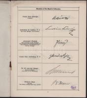 1928 Az Angol-Magyar Bank (British and Hungarian Bank Ltd.) vezetőségének aláírásmintái, köztük gróf...