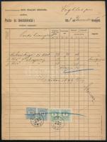 1898 Teljes, nagyon ritka hiánylati áttekintés 2 x 3kr + 2 x 10kr bérmentesítéssel, "VÉGHLES/P....