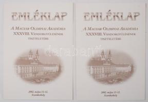 2002 Olimpiai bajnok sportolók aláírásai emléklapon: "Emléklap a Magyar Olimpiai Akadémia XXXVI...