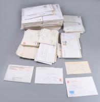 cca 1990 Erdélyi Egyesület doboznyi vegyes irata: levelek, meghívók, nyomtatványok