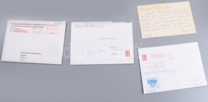 cca 1990 Erdélyi Egyesület doboznyi vegyes irata: levelek, meghívók, nyomtatványok
