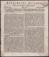 1821-1828 2 db Allgemeine Zeitung szignettával
