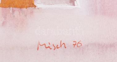 Misch Ádám (1935-1995): Cím nélkül, 1976. Akvarell, ceruza, papír, jelezve jobbra lent. 51×73 cm
