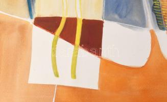 Misch Ádám (1935-1995): Geometrikus kompozíció (cím nélkül), 1976. Akvarell, papír, jelezve jobbra l...