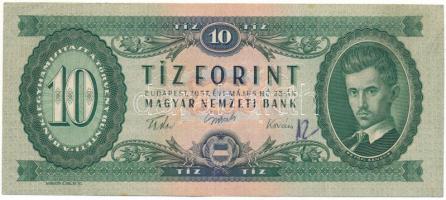 1957. 10Ft "A 431 076737" T:F szép papír Adamo F3