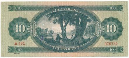 1957. 10Ft "A 431 076737" T:F szép papír
Adamo F3