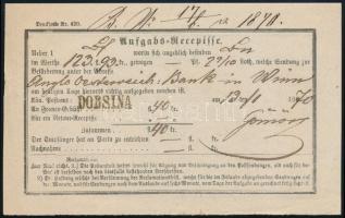1870 Feladási vevény nagyon ritka "DOBSINA" bélyegzéssel