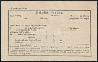 1870 Feladási vevény nagyon ritka "DOBSINA" bélyegzéssel
