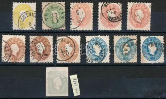 1861 Sor színváltozatokkal és Hírlapbélyeggel