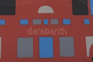 Barcsay Jenő (1900-1988): Emlék (Bartók album lapja), 1978. Szitanyomat, papír, jelzett, számozott (...