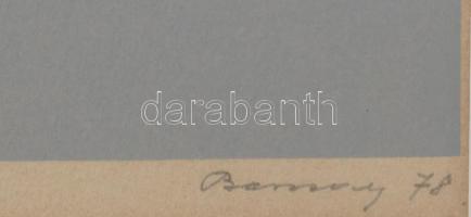 Barcsay Jenő (1900-1988): Emlék (Bartók album lapja), 1978. Szitanyomat, papír, jelzett, számozott (...