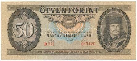 1965. 50Ft "D 221 017120" T:F szép papír Adamo F19