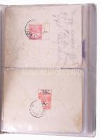 1914-1918 I. világháborús katona hazaküldött többoldalas levelei. 43 db borítékkal, albumban