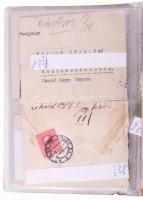 1914-1918 I. világháborús katona hazaküldött többoldalas levelei. 43 db borítékkal, albumban