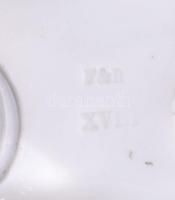 Glieshübel porcelán toll és tintatartó. kézzel festett, jelzett, hiányzó üveg 14 cm