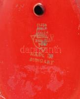 Zsolnay ökörvér mázas kacsa kínáló Jelzett, restaurált 15 cm