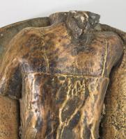 Olvashatatlan jelzéssel: Hátakt. Bronzírozott fém. jelzett d: 19 cm