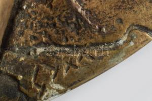 Olvashatatlan jelzéssel: Hátakt. Bronzírozott fém. jelzett d: 19 cm