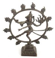 Táncoló Visnu bronz szobor, 18 cm