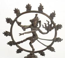 Táncoló Visnu bronz szobor, 18 cm