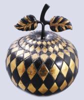 Bonbonniere, kockamintás, réz d: 14 cm