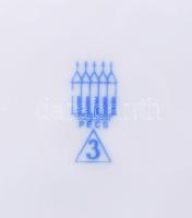 Zsolnay magyaros porcelán dísztál, matricás jelzett, hibátlan d: 24 cm