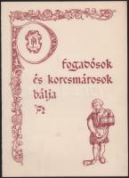 1972 Fogadósok és korcsmárosok bálja étlap