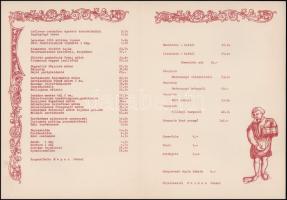 1972 Fogadósok és korcsmárosok bálja étlap