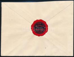 1918 Ajánlott levél hátoldalon Ácsi Czukorgyár levélzáróval "ÁCS" - Baden