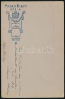 1912 Két hölgy portréja, keményhátú fotó Marco Klein román királyi udvari fényképész brajlai (Brăila...