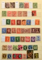 Nagy-Britannia és Brit Nemzetközösség 1881-2000 750 db főleg modern bélyeg, sorok, összefüggések + 3 db blokk és 3 db levél 12 lapos, A/4-esnél kicsit kisebb berakóban