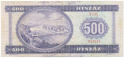 1990. 500Ft "E 411 053517" nyomdai festékfoltok T:F
Adamo F43