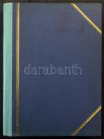 12 fekete lapos, nagyalakú berakó jó állapotban, szürkéskék borítóval