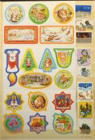 Több ezer darab levélzáró, főleg karácsonyiak és segélybélyegek, 24 lapos, A/4-es jó minőségű berakó...